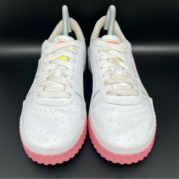 Puma White Sneakers with Pink, Yellow, and Blue Accents - Picture 4 of 10